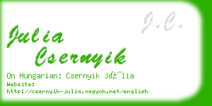 julia csernyik business card